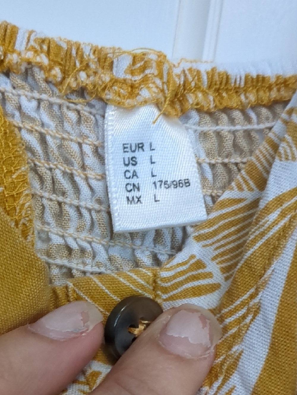 Mustard Yellow Leaf-Print Spaghetti Strap Jumpsuit - Picture 2 of 10